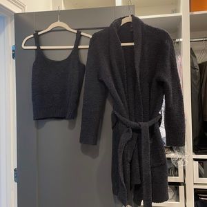 SKIMS By Kim Kardashian Camisole and matching sweater.